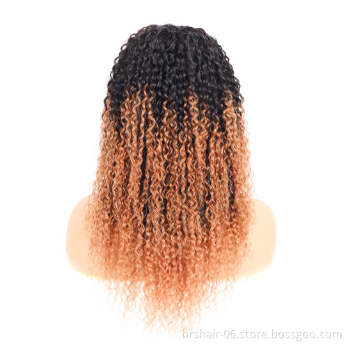1B/30 Jerry curly U part wig ombre hair Wholesale 100% Virgin Cuticle Aligned  Brazilian Human Hair 130% density to 180% density